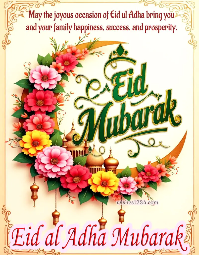 Eid Mubarak Blessings image.