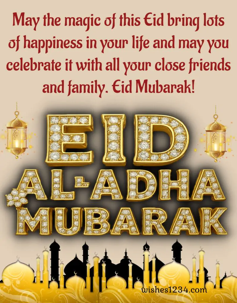 Eid Mubarak greetings image.