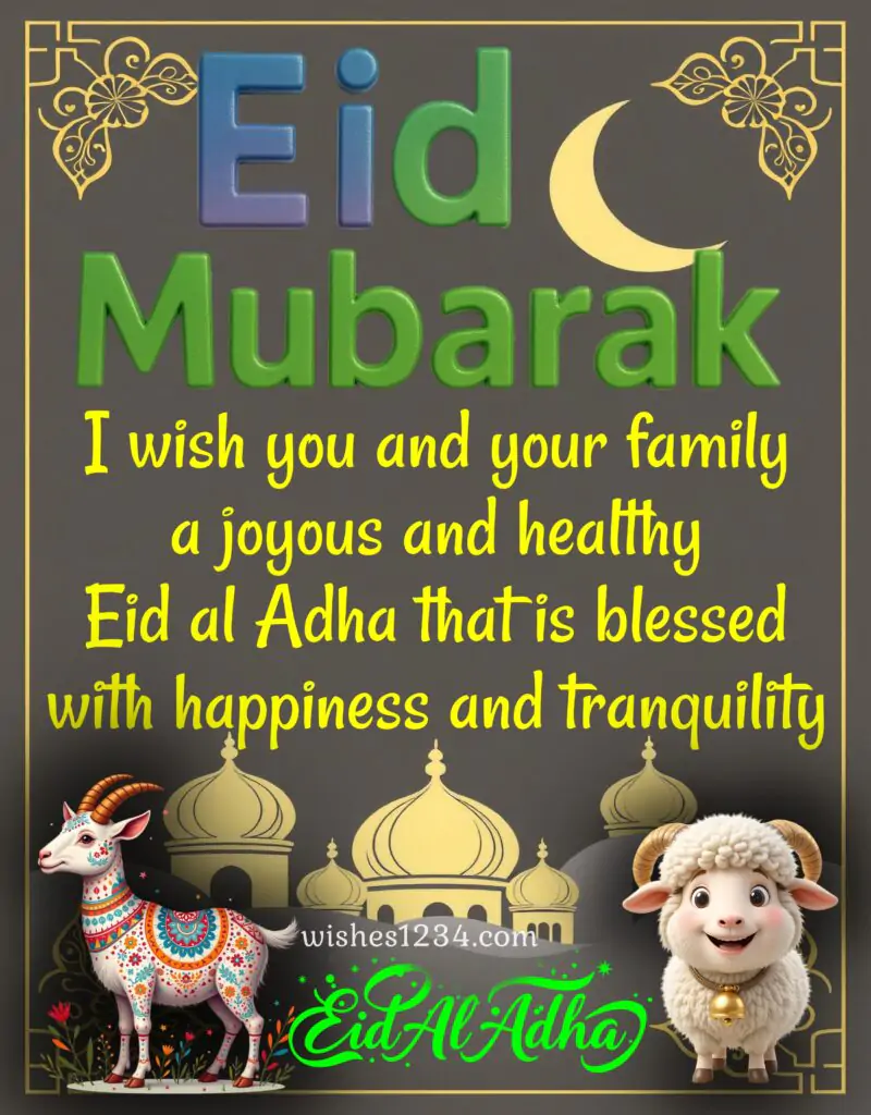 Eid al Adha wishes with image.
