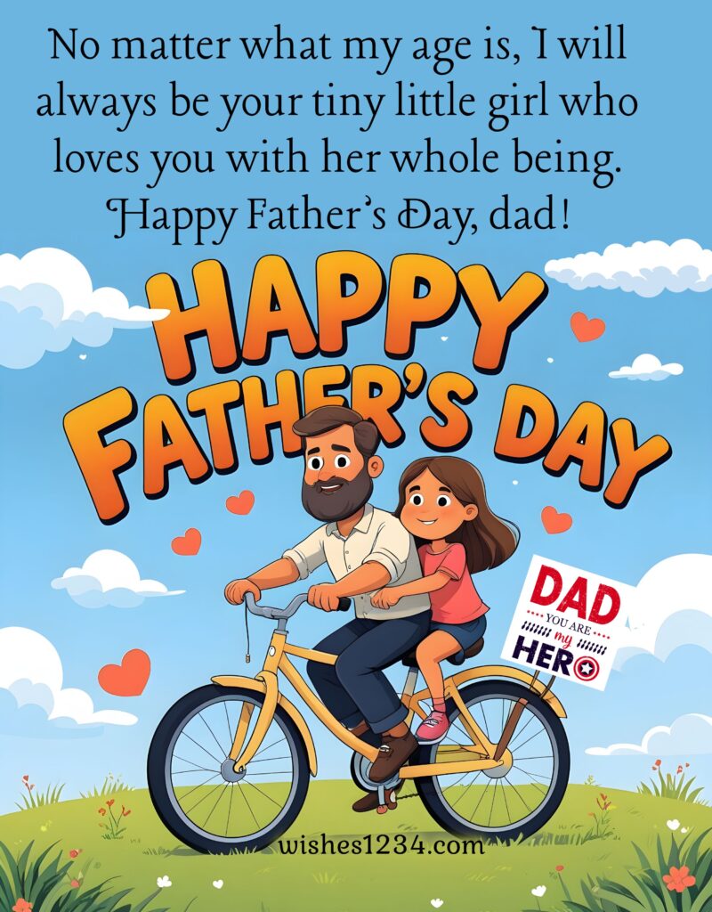 Fathers Day greetings from girl.
