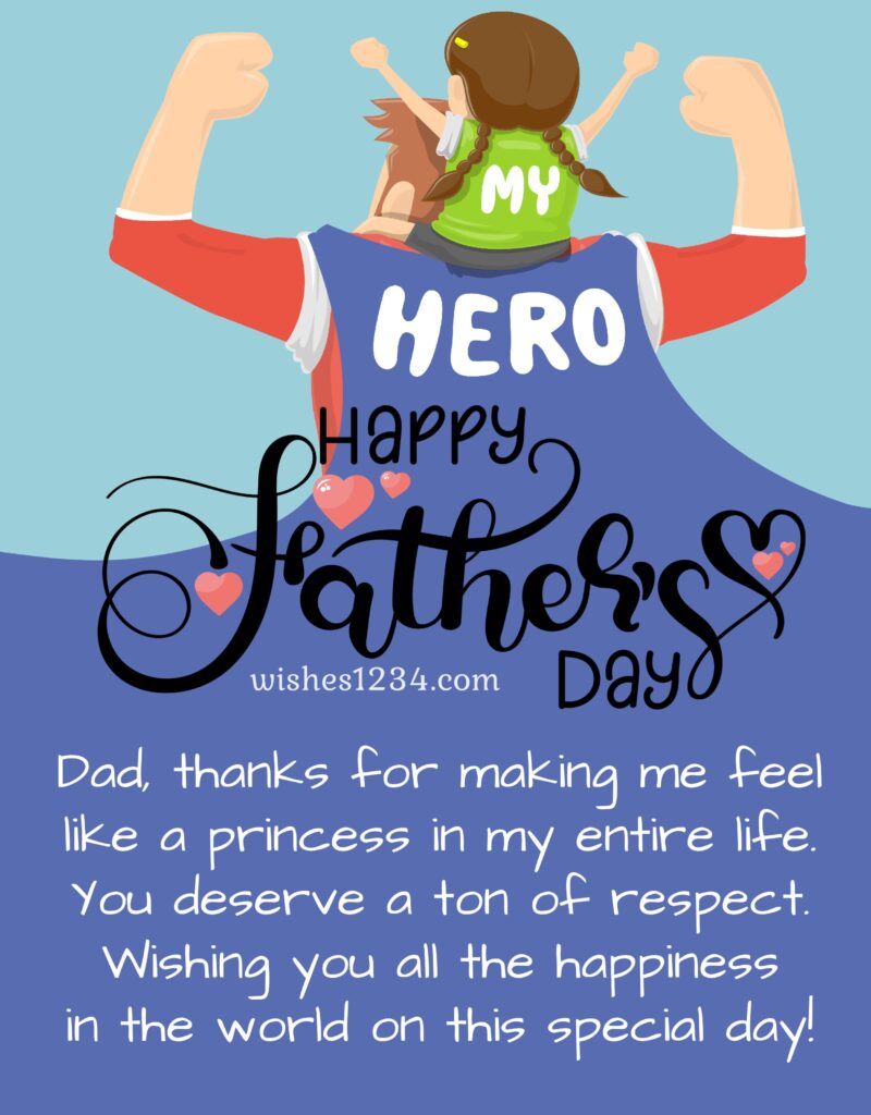 Father's Day image with message.