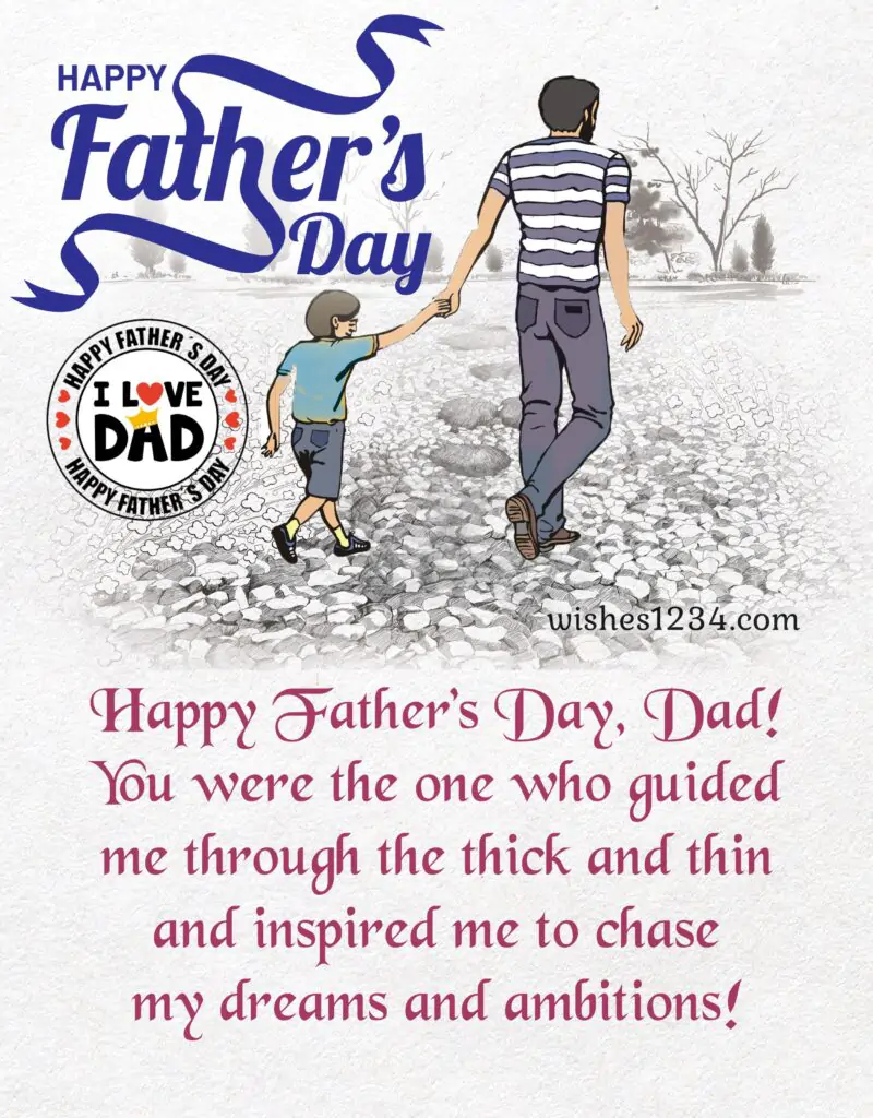 Father's Day wishes with image.