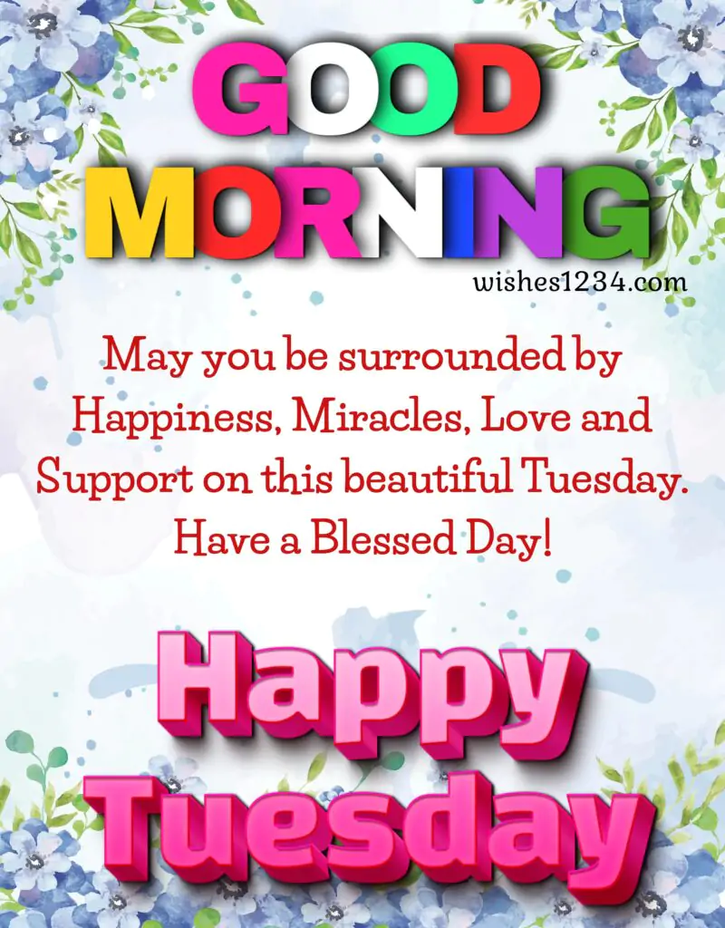 Good Morning Tuesday Blessings image.