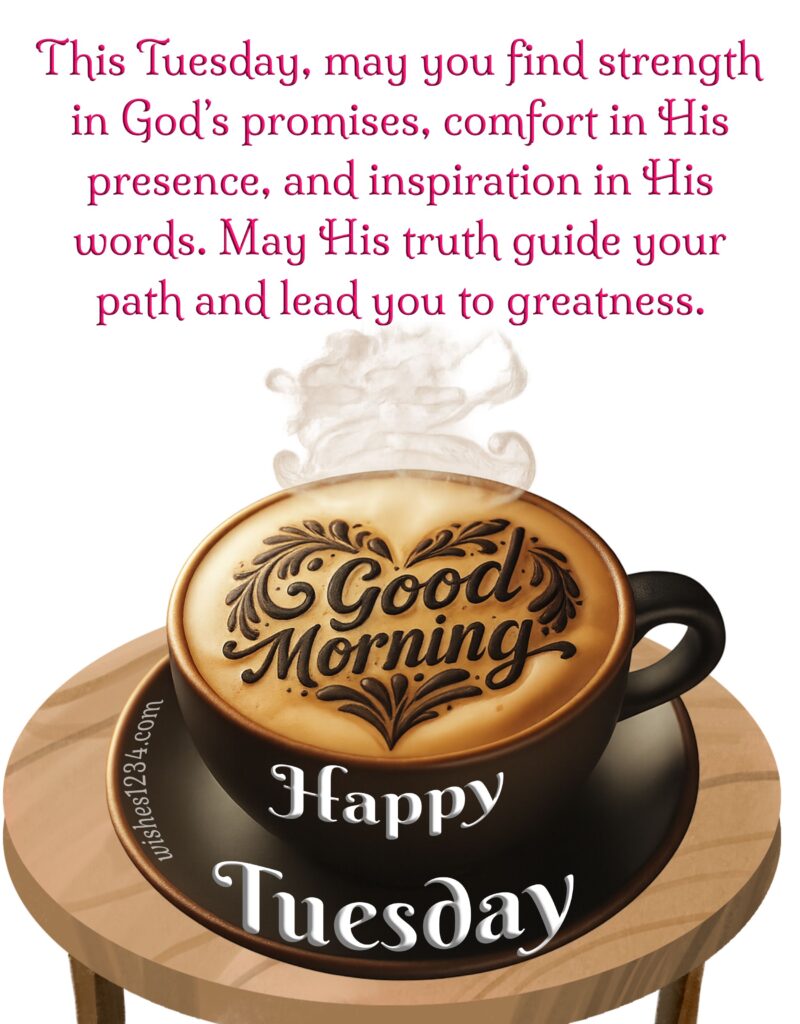 Good Morning Tuesday with Coffee Cup.