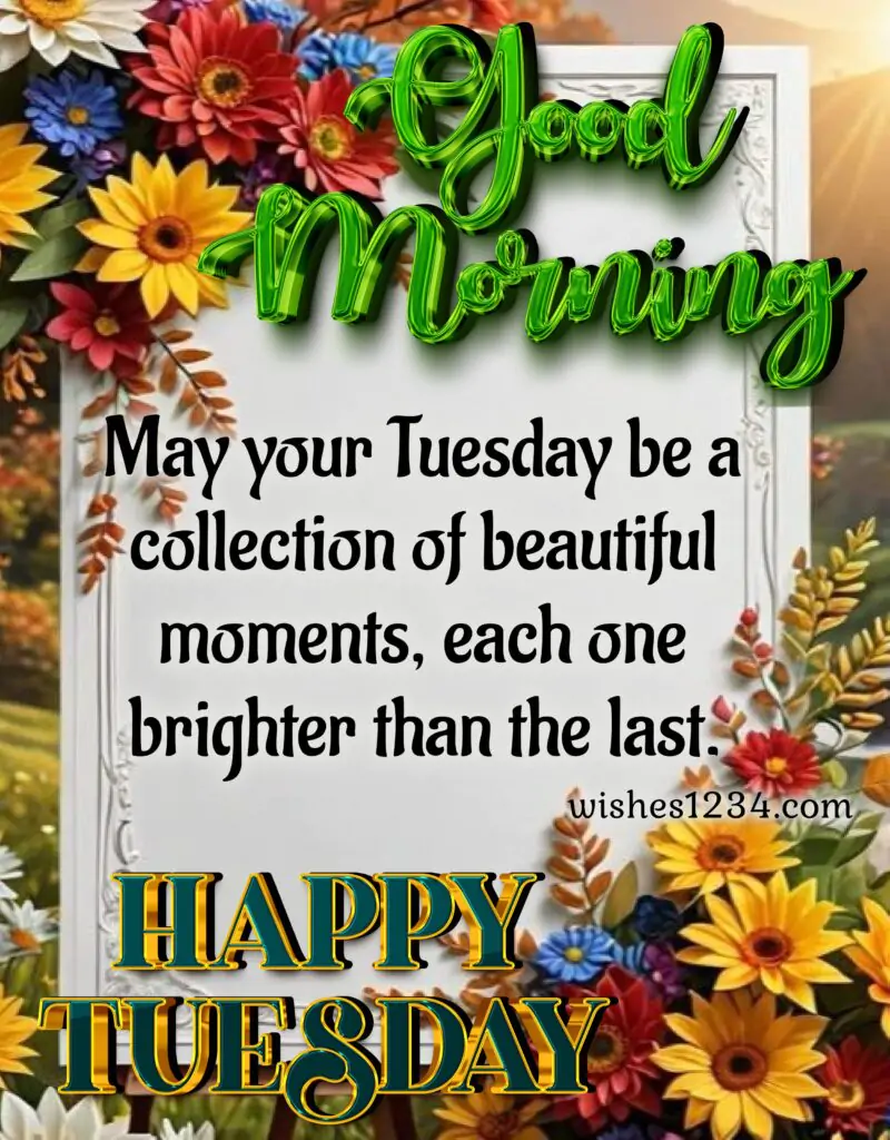 Happy Tuesday Greetings with beautiful background.