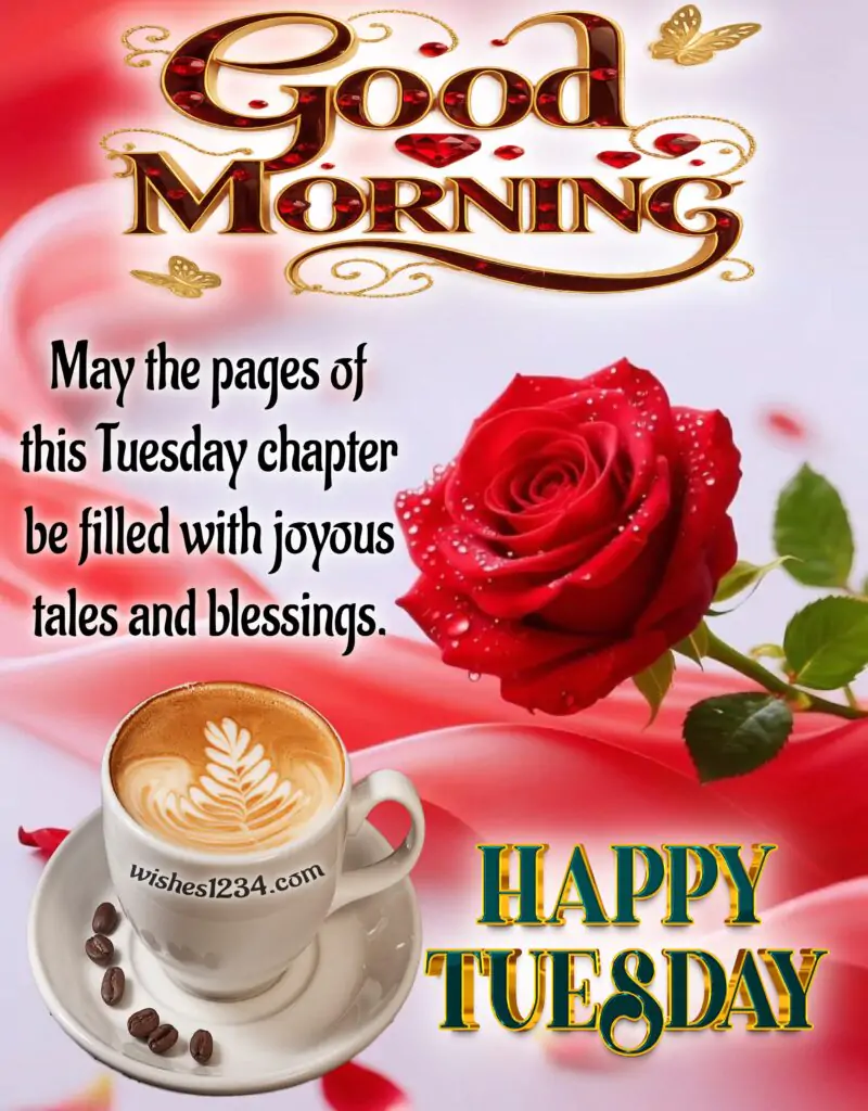 Happy Tuesday image with rose.