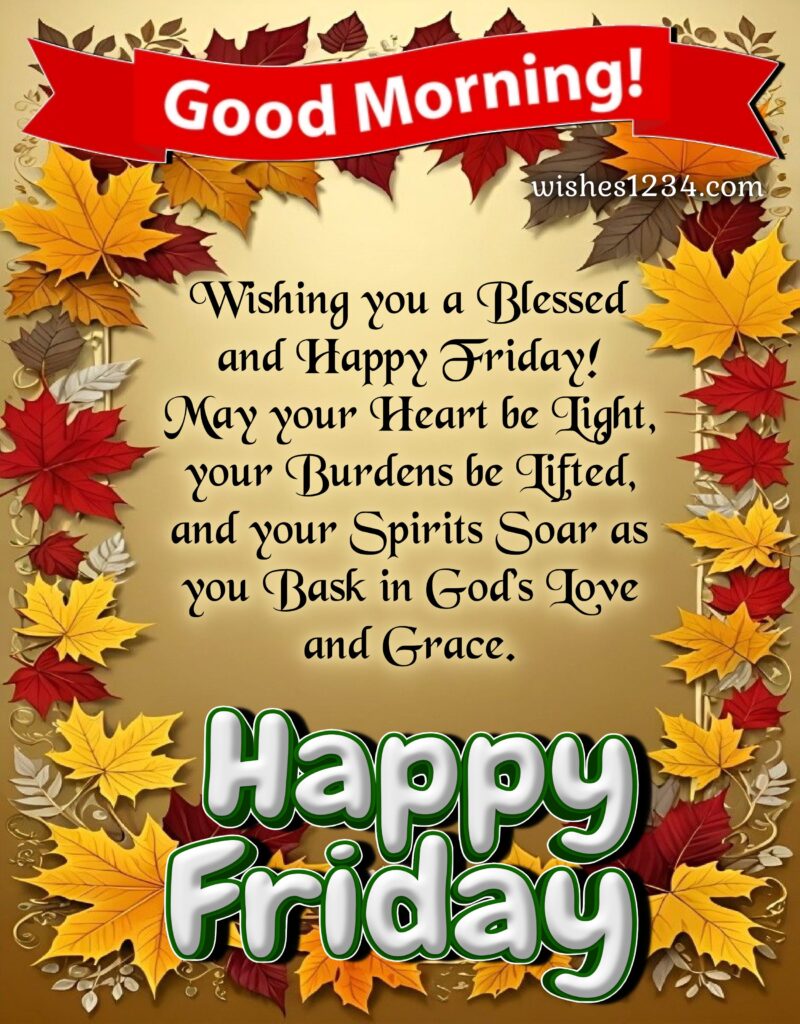 Blessings for Friday.