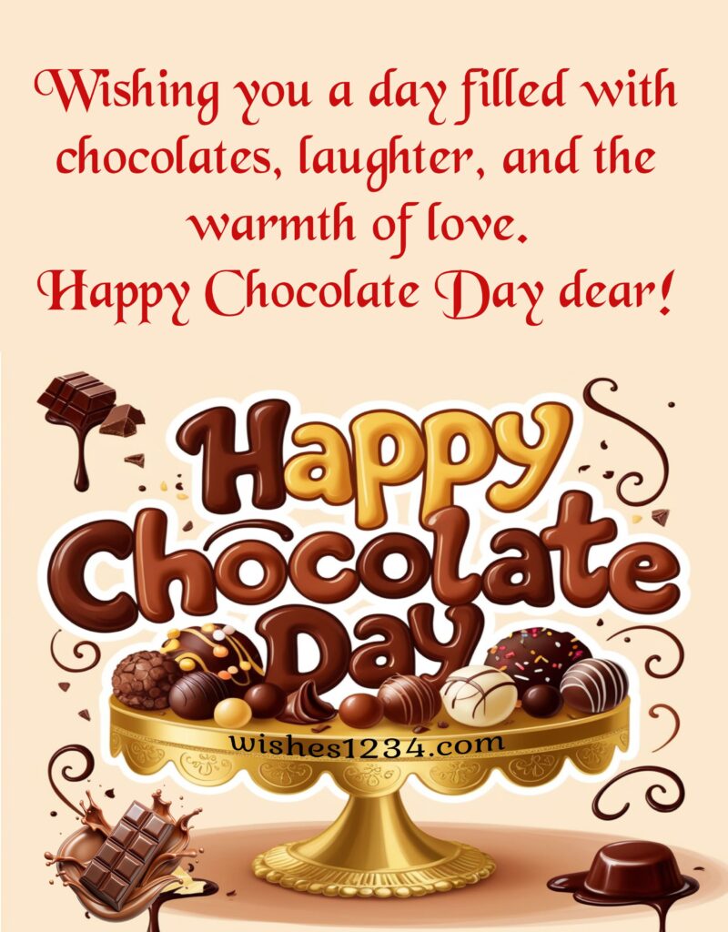 Chocolate Day Image with greetings.