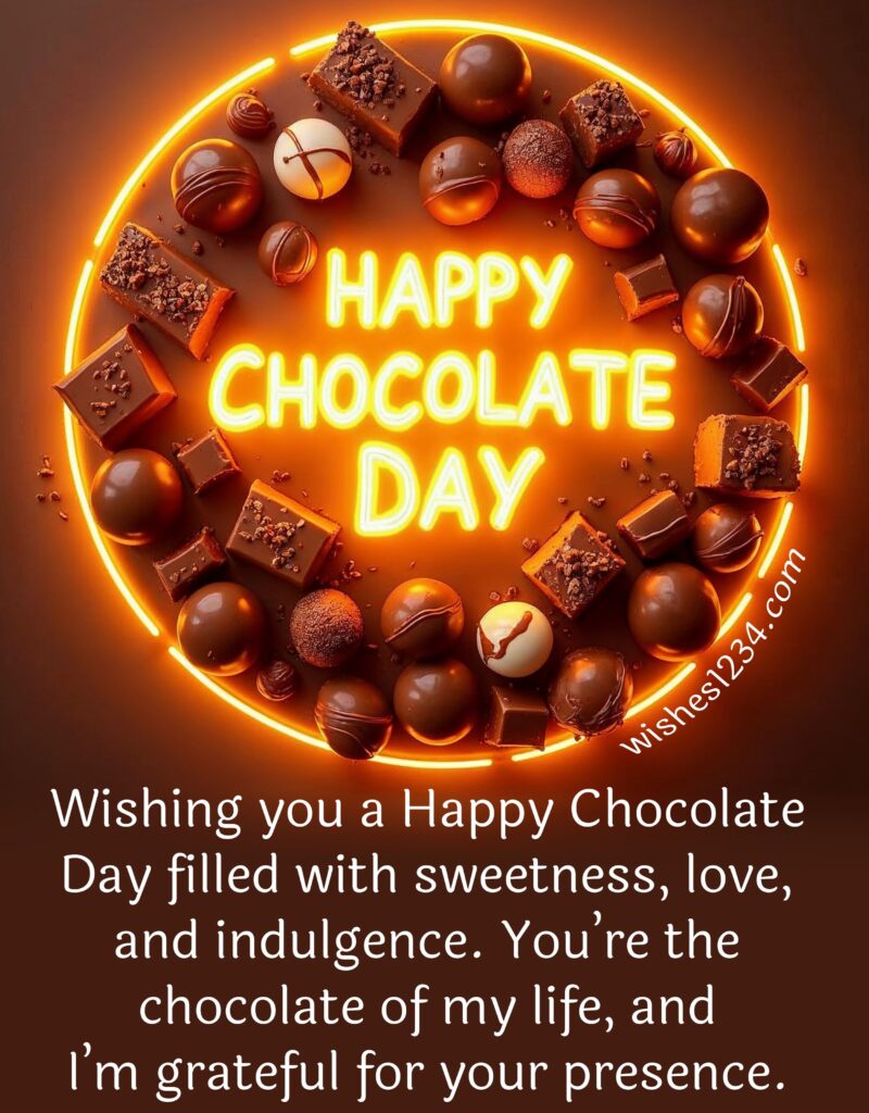 Chocolate Day Quotes with image.