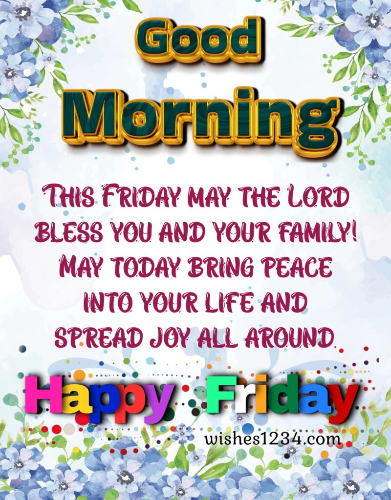 Friday Good Morning Blessings.