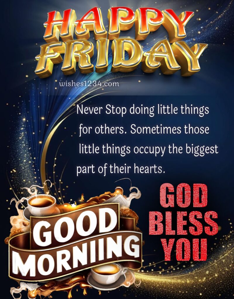 Good Morning Friday wish image.
