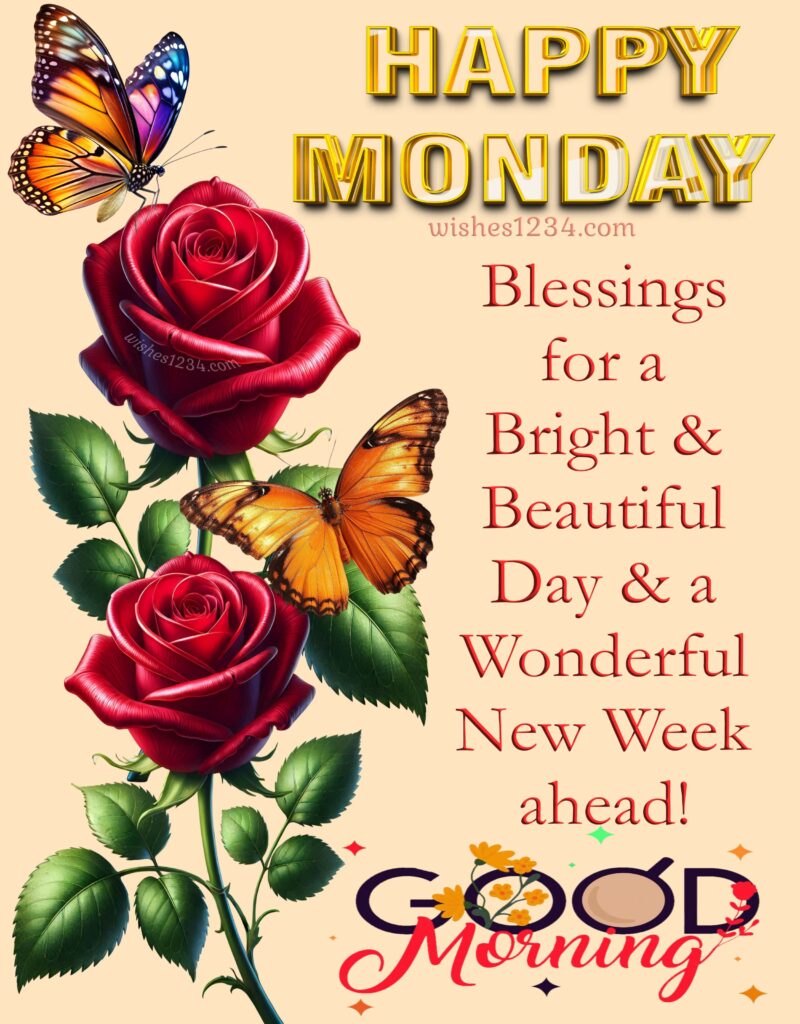 Good Morning Monday Blessings image.