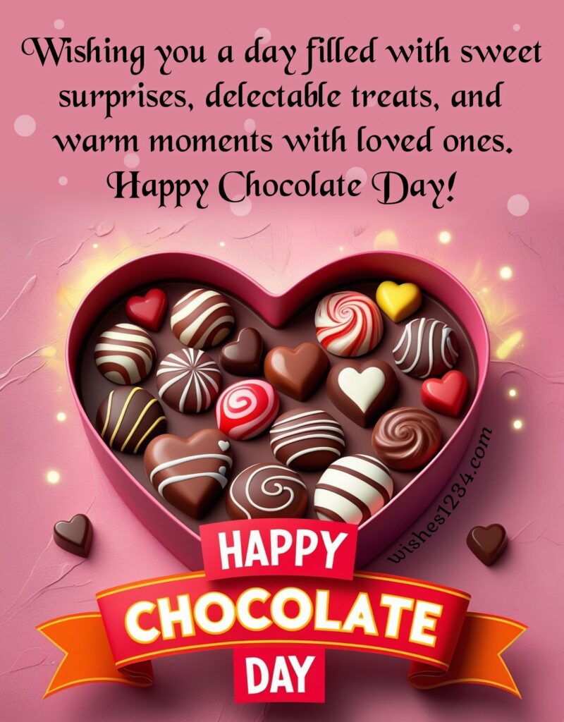 Happy Chocolate Day Quotes with image.