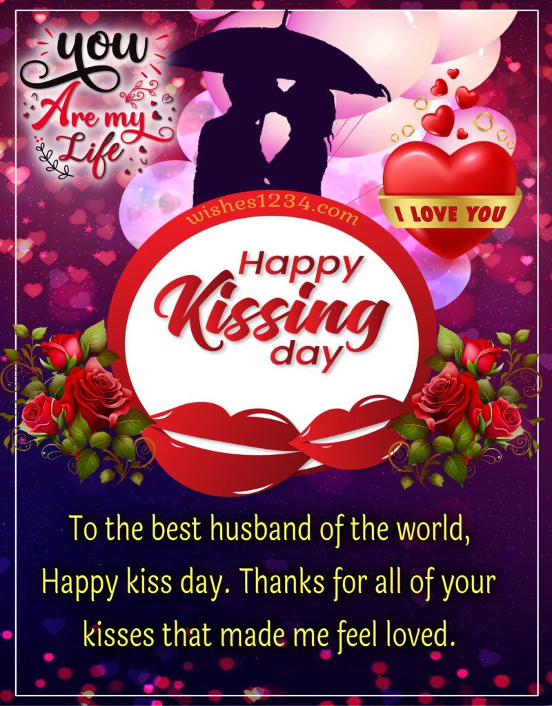 Happy Kissing Day wishes from wife.