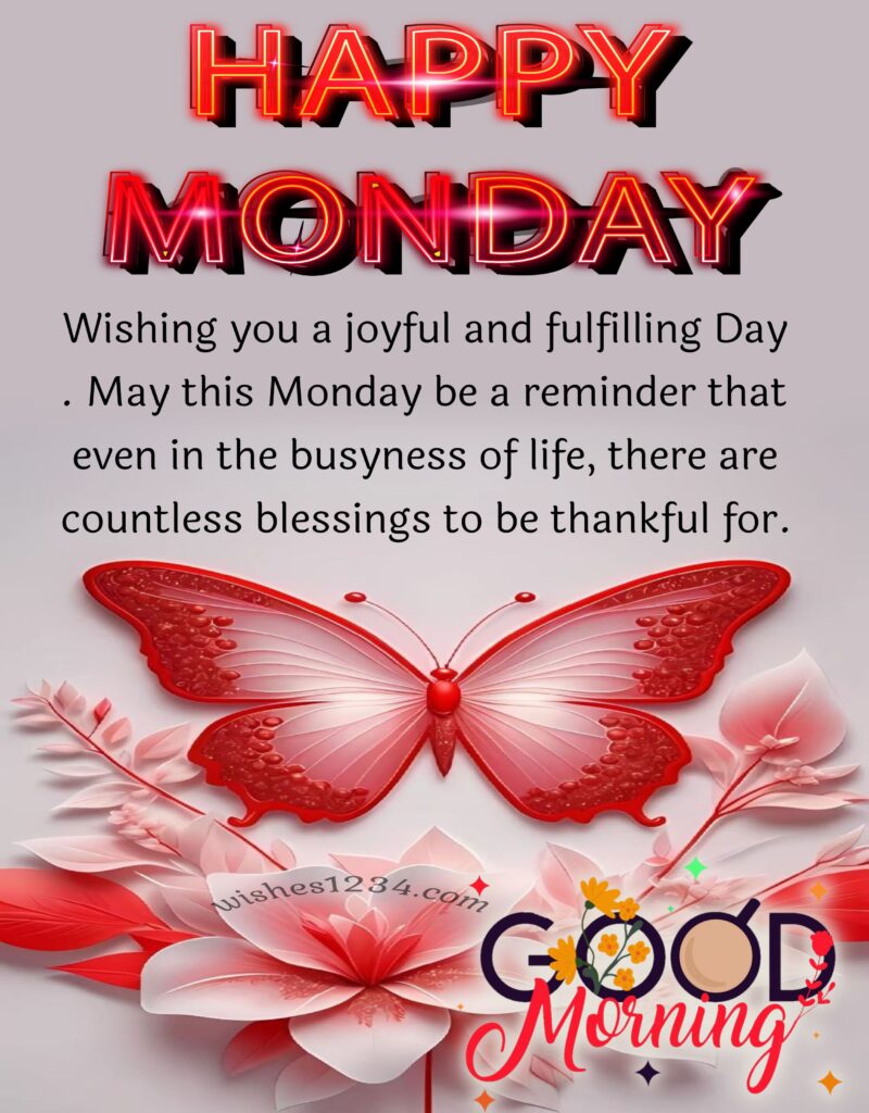 Happy Monday Wishes image.