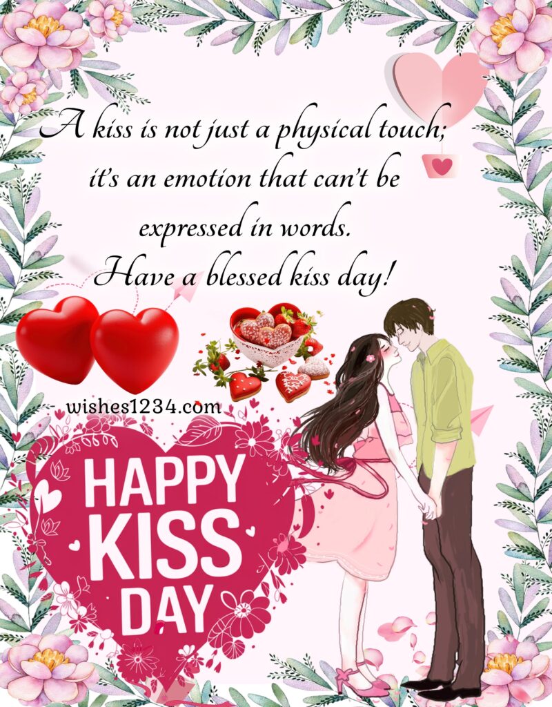 Kiss Day image with Quotes.
