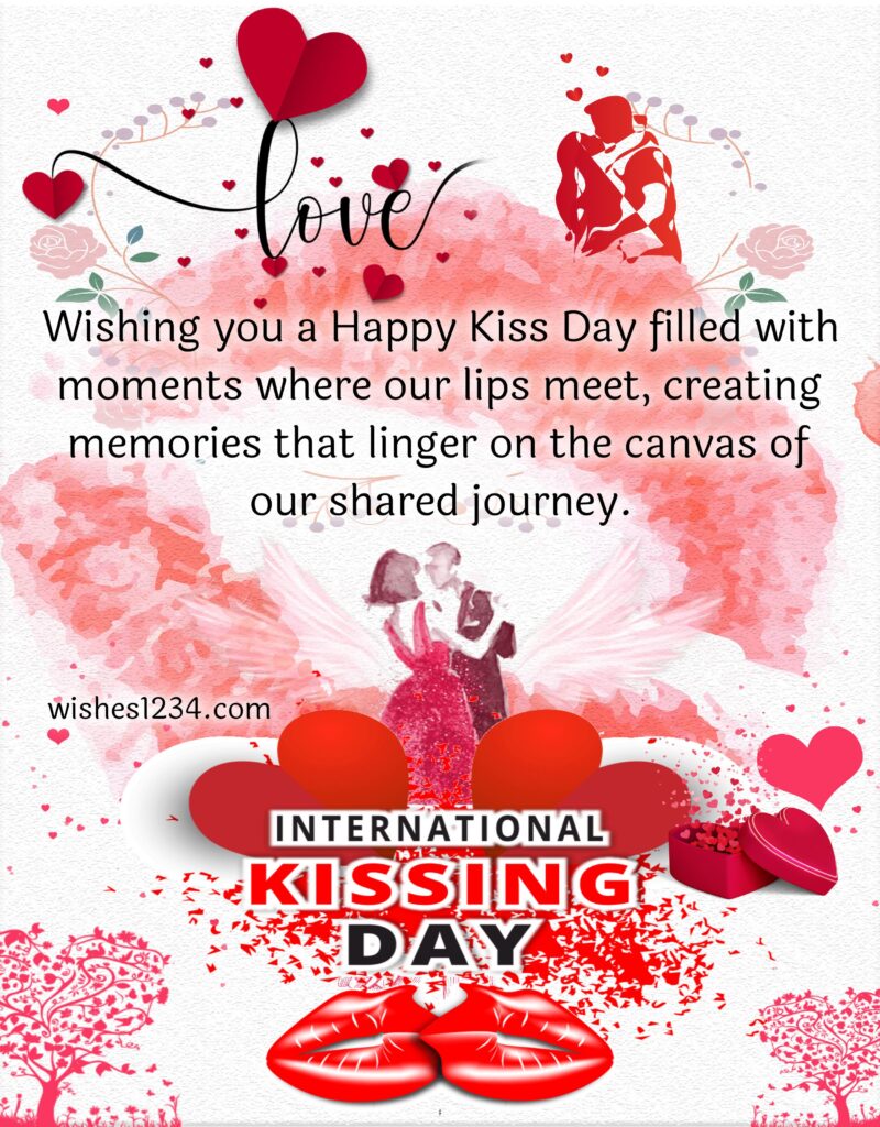 Kiss Day quotes with beautiful image.