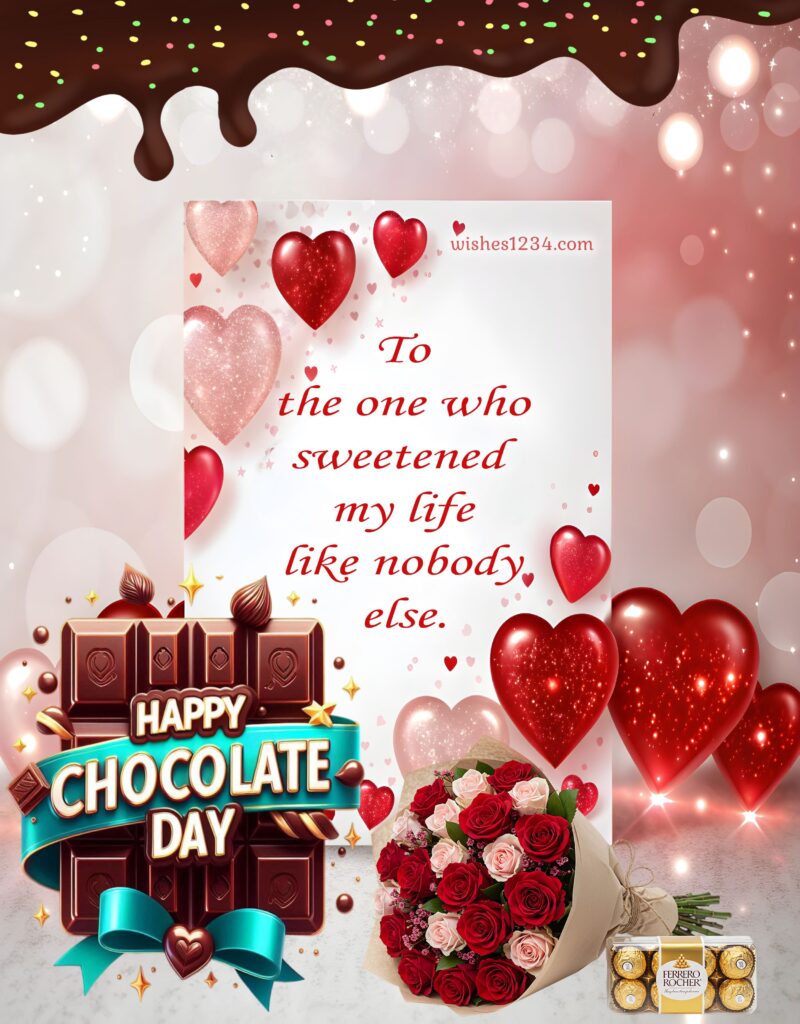 World Chocolate Day wishes image.