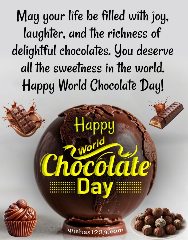 World Chocolate Day wishes with image.