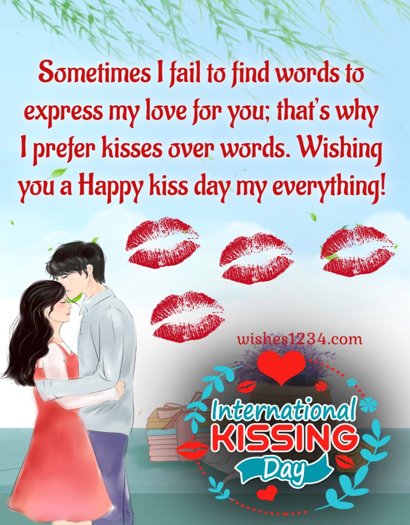 World Kissing Day Image with Quotes.