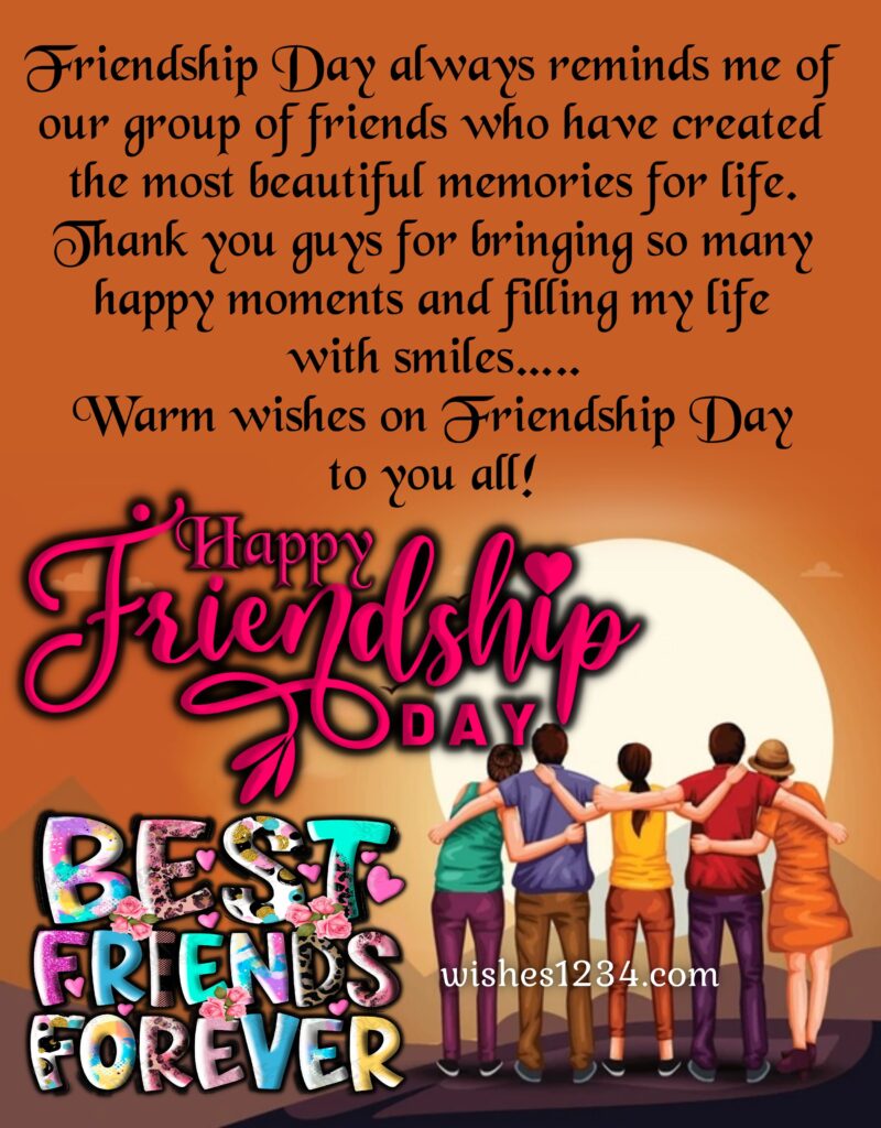 Friendship Day Message with Image.