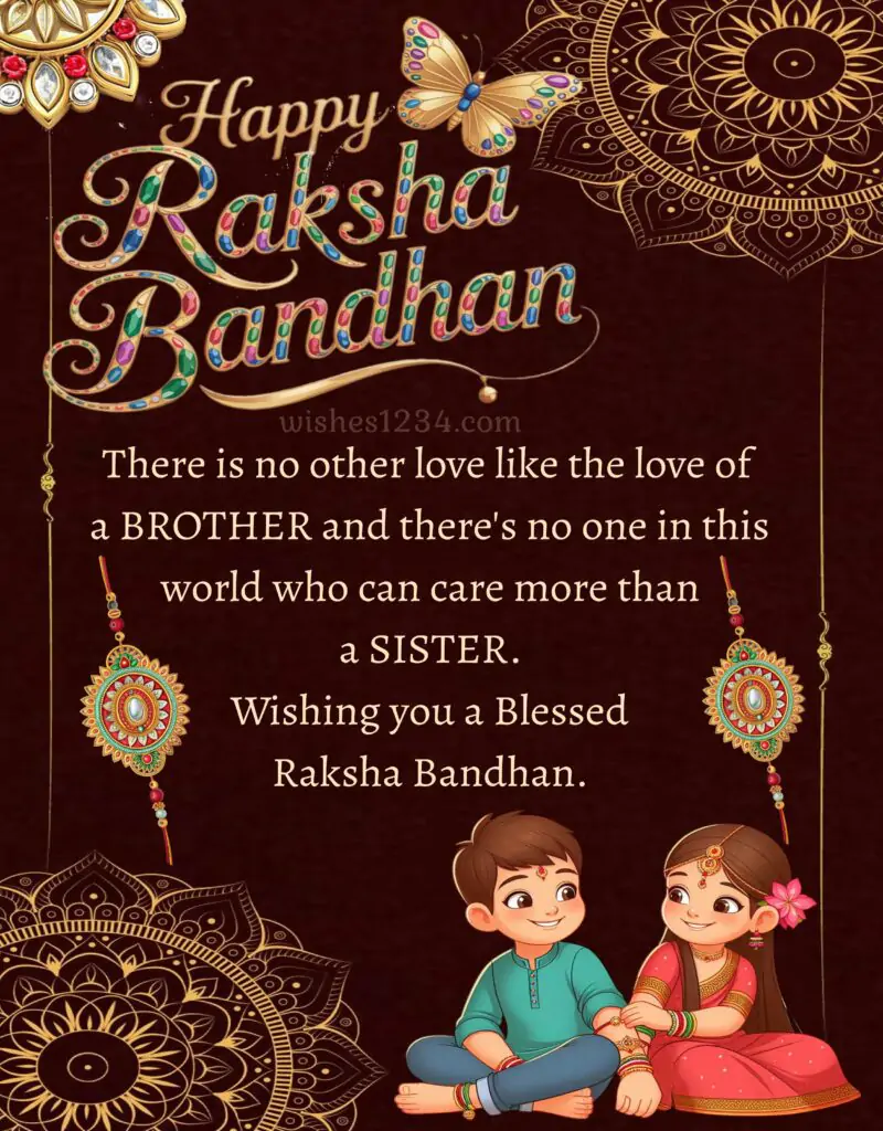 Raksha Bandhan image with wishes.