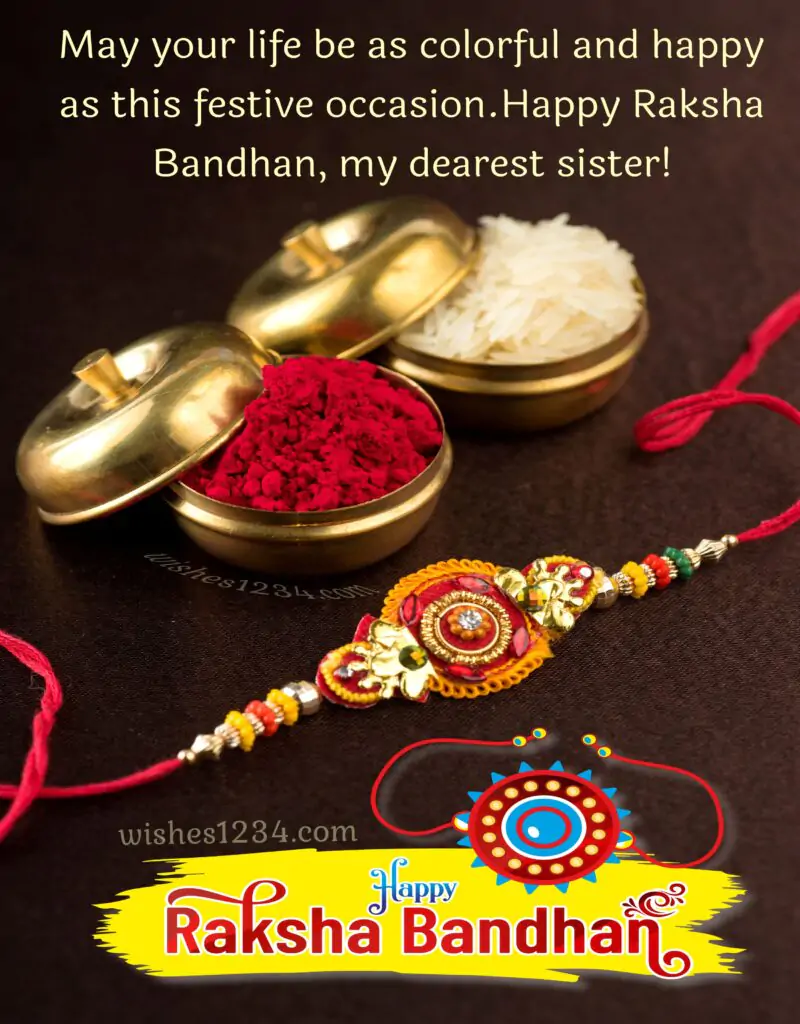 Raksha Bandhan quote on beautiful background.