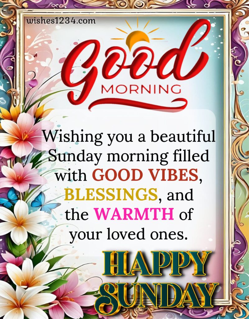 Sunday Good Morning Blessings Image.