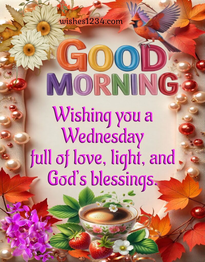 Good Morning Wednesday Message with image.