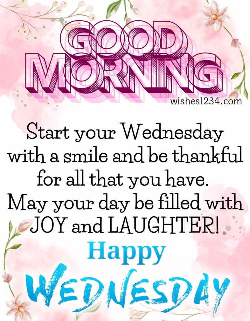 Happy Wednesday image with quotes.
