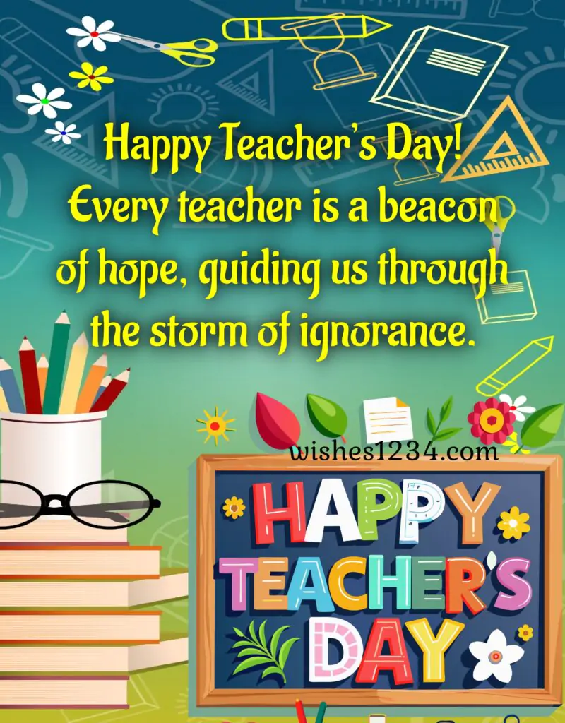 Teachers Day Message with image.