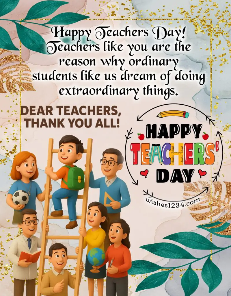 Teacher's Day image with quotes.
