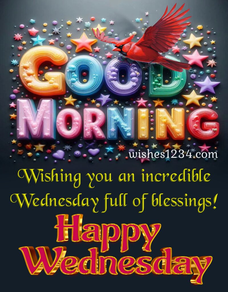 Wednesday Morning Blessings with image.