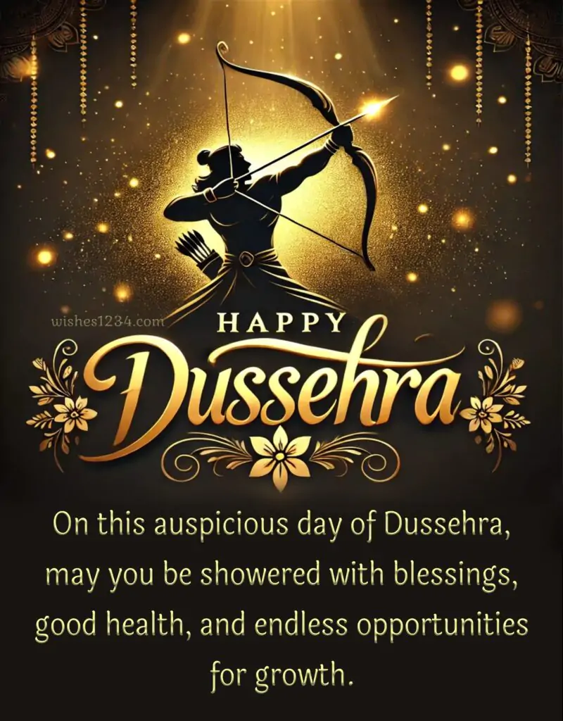 Happy Dussehra Quote on beautiful image.