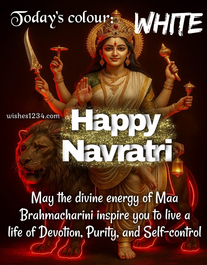 Navratri White colour Maa Brahmacharini blessings.
