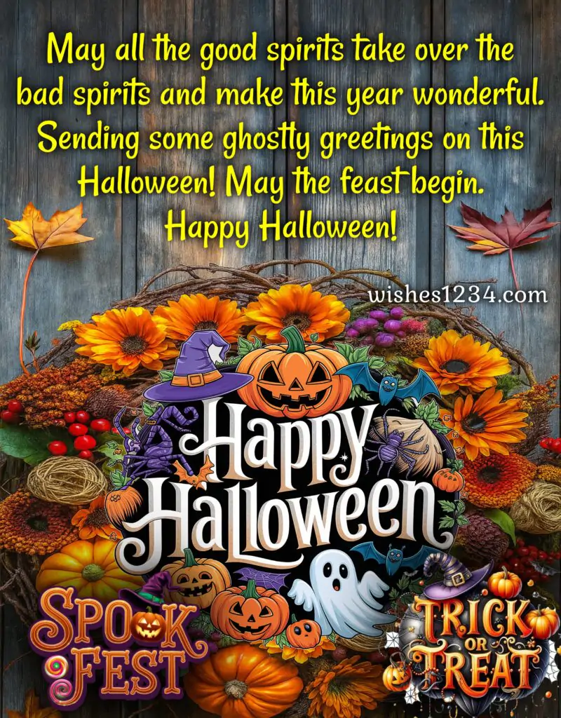 Happy Hallooween Image with Greetings.