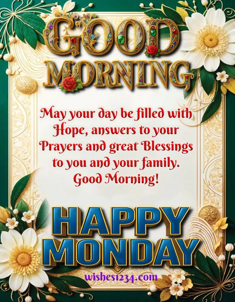 Happy Monday Image with Blessings.