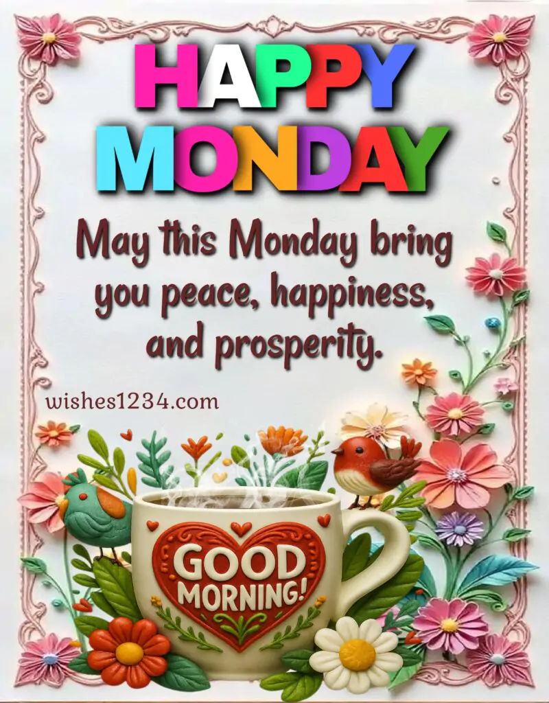 Monday Quotes with Good morning image.