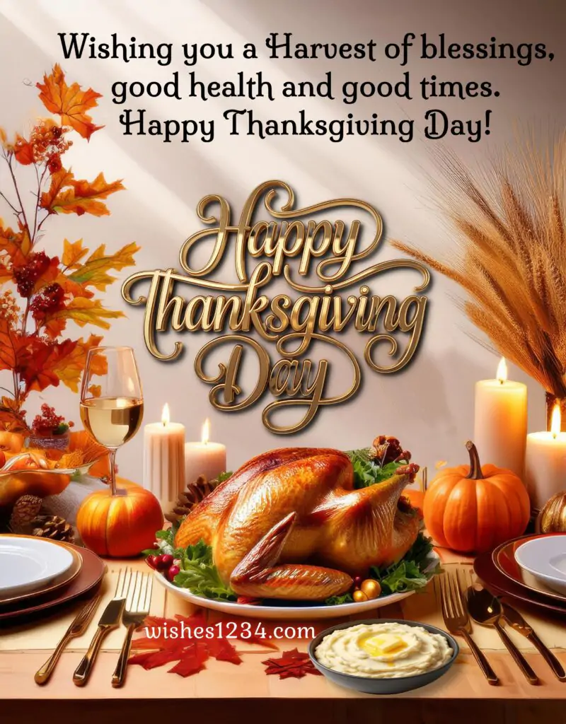Happy Thanksgiving Blessings image.
