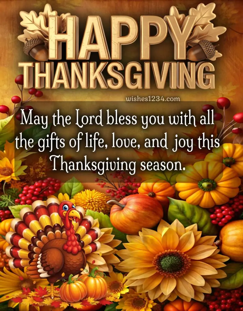Happy Thanksgiving Day greeting card.