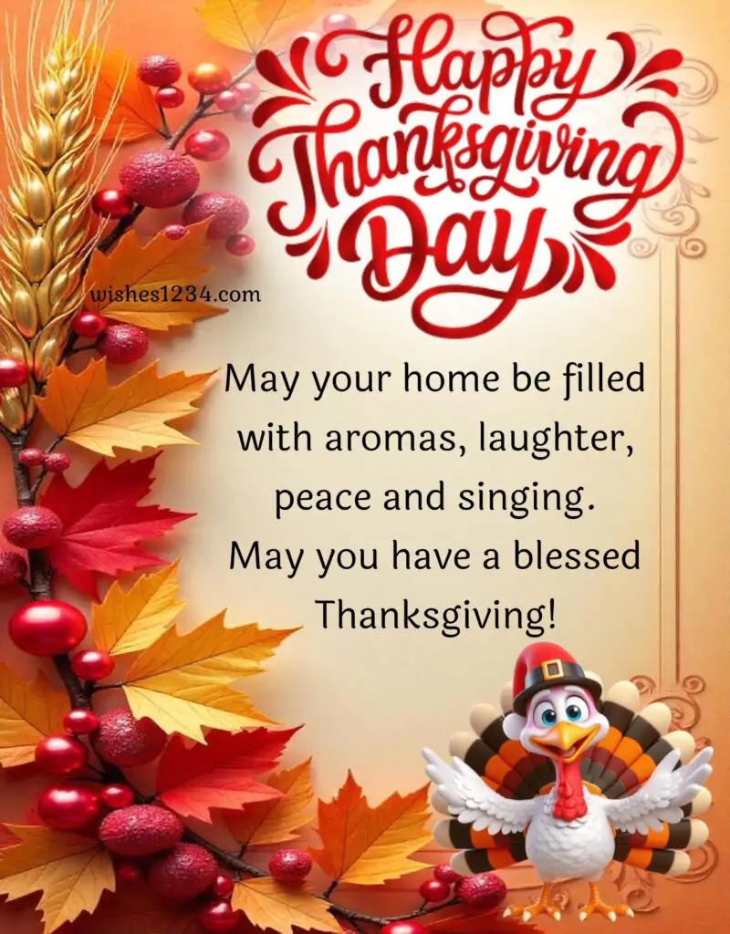 Happy Thanksgiving greeting card.