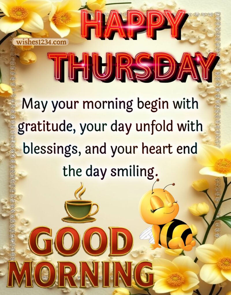 Happy Thursday Greeting image.