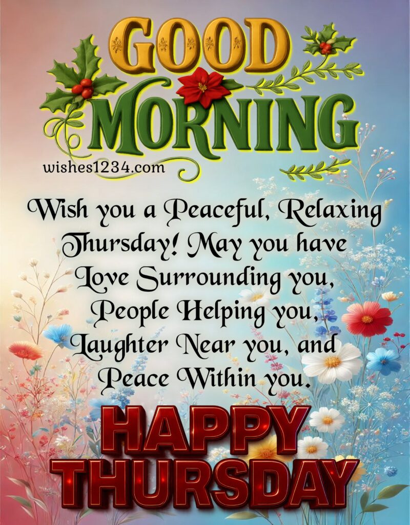 Happy Thursday Wishes with image.
