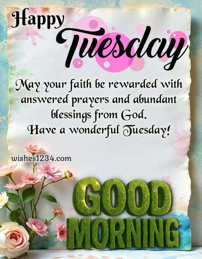 Have a Blessed Tuesday Image.
