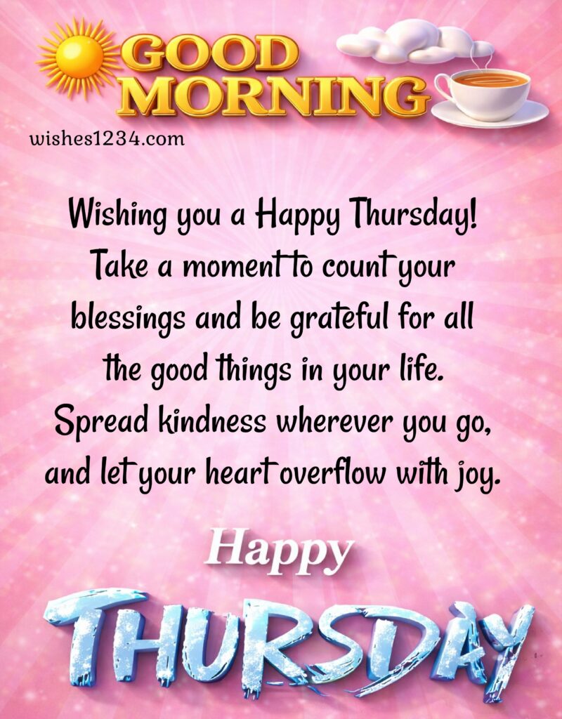 Thursday Blessings with beautiful message.