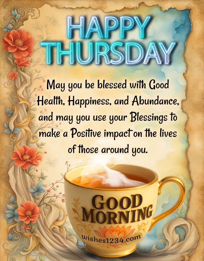Thursday image with Good Morning Quotes.