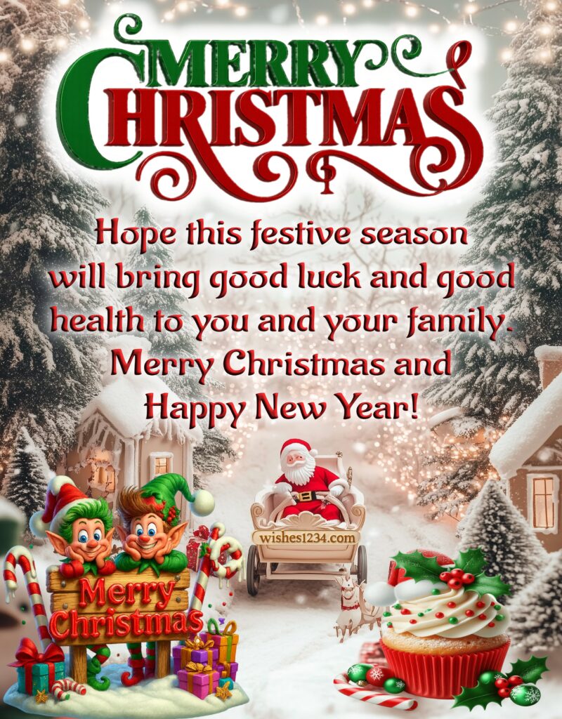 Christmas image with Santa.