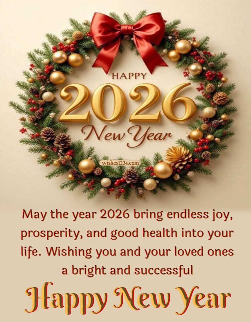 Happy New Year Blessing quote image.