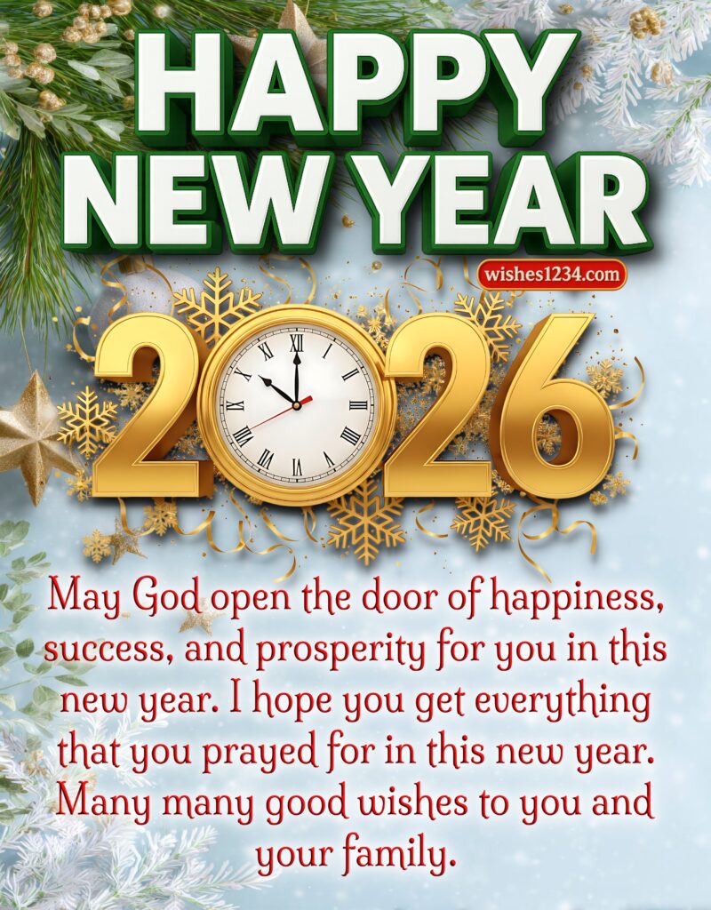 Happy New Year Blessings for family.