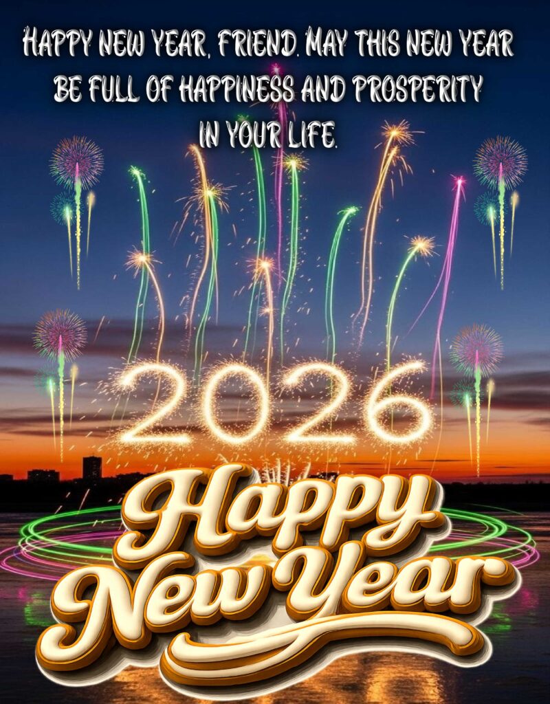 Happy New Year Friend image.